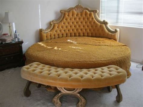All cheap circle bed are made from exceptional materials that give them unparalleled strength and durability. Hollywood Regency Gold Velvet Round Bed | eBay | Round ...