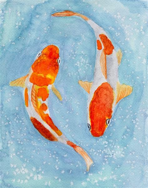 Orange Koi Fish Art Print By Jessica Yates Henry X Small Koi Fish