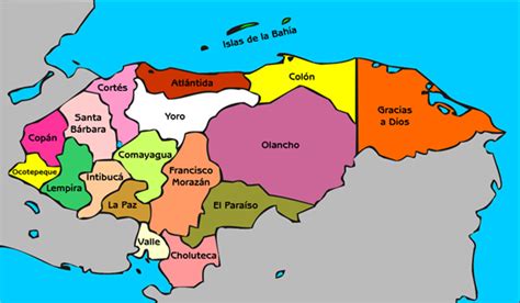 Mapas De Honduras Mapa Político De Honduras