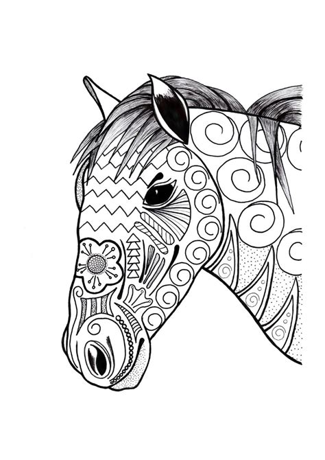 Animal Mandala Coloring Pages Horse Coloring Pages