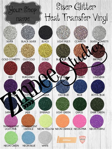 Glitter Vinyl Color Chart Ubicaciondepersonascdmxgobmx