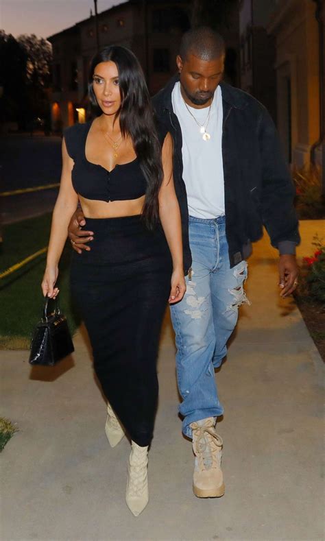 Kim Kardashian And Kanye West Night Out In Los Angeles Gotceleb