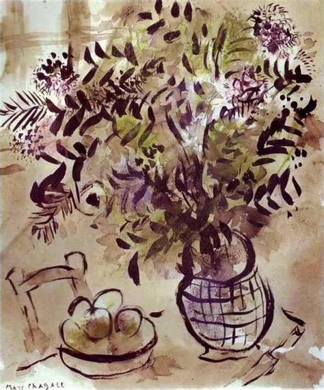 Marc Chagall Still Life With Vase Of Flowers Marc Chagall Chagall Art