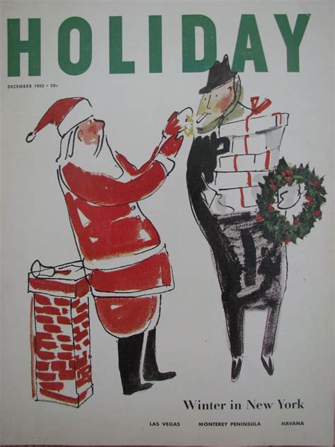 Holiday cover, December 1952. | Holiday magazine covers, Holiday magazine, Holiday