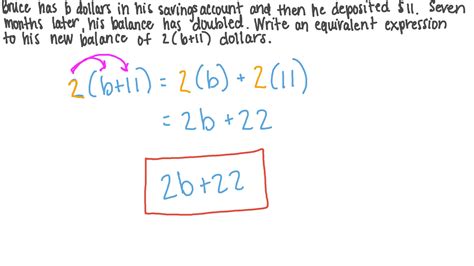 Question Video Using The Distributive Property Of Multiplication To