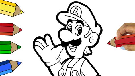 🟢how To Draw Luigi Easy From Mario Bros Super Mario Bros Como Dibujar