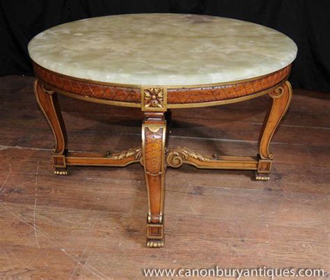 Check out our french coffee table selection for the very best in unique or custom, handmade pieces from our coffee & end tables shops. Antique French Walnut and Onyx Coffee Table Cocktail Tables