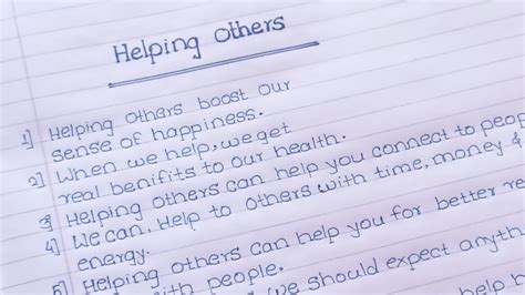 Lines On Helping Others L Essay On Helping Others L Youtube