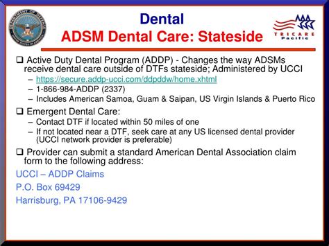 Ppt Taop Tricare Advanced Course 2010 Dental Powerpoint Presentation