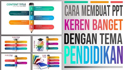 Cara Membuat Ppt Slide Power Point Menarik Tema Pendidikan Youtube