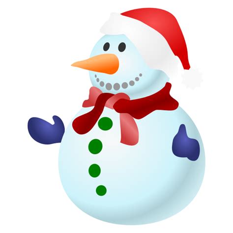 Vector Clip Art Of Happy Colorful Snowman With Scarf Free Svg
