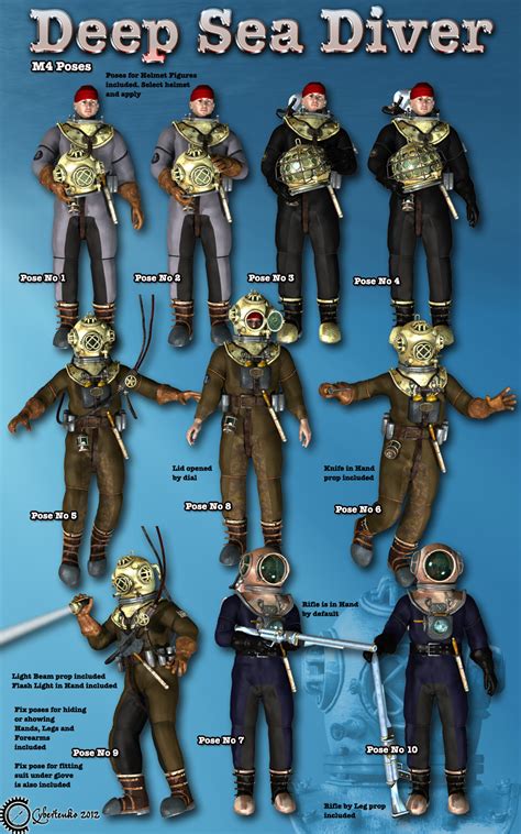 But in most cases applies only to the environmental protective covering worn by the diver. Deep Sea Diver 3D Models 3D Figure Assets Cybertenko