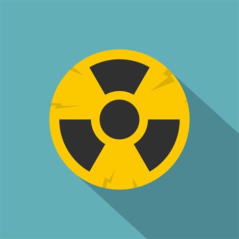 Premium Vector Nuclear Sign Icon Flat Illustration Of Nuclear Sign