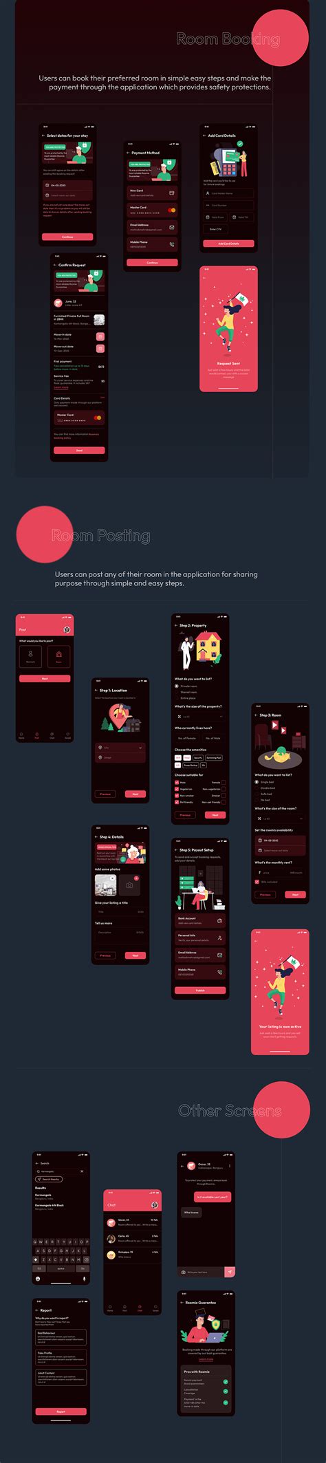 Roomie- Rooms and roommates finding application :: Behance