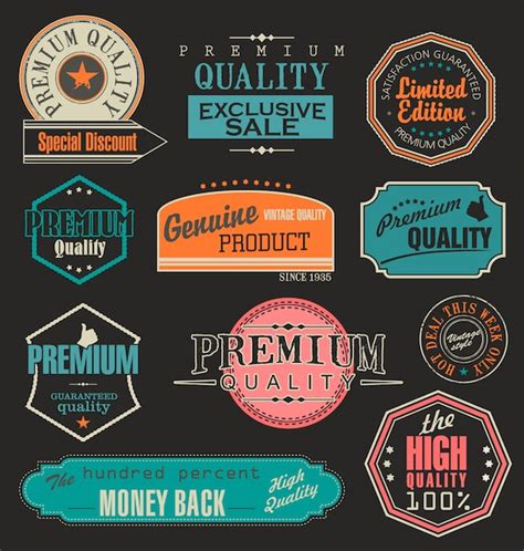 Premium Vector Set Of Retro Vintage Labels