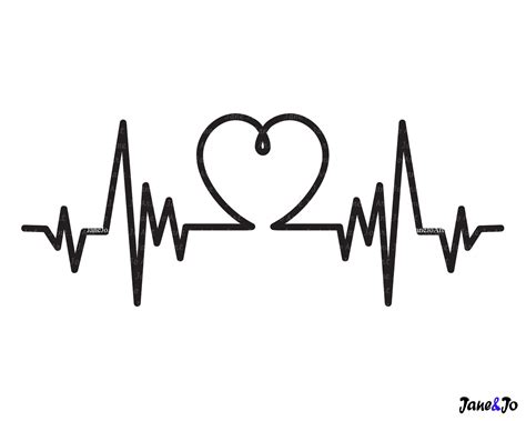 Herzschlag SVG Ekg Svg Heartbeat Clipart Vector Cut Dateien Etsy