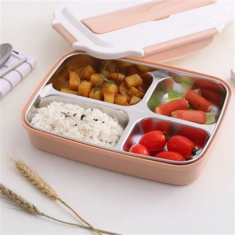Jinjian Stainless Steel Japanese Lunch Box With Spoons Compartments
