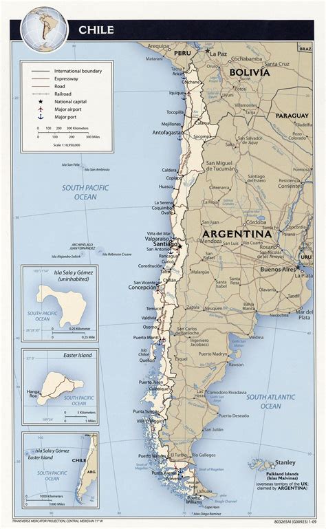 Mapas Imprimidos De Chile Con Posibilidad De Descargar