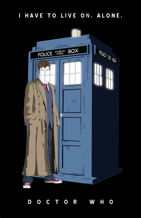 Doctor Who 10th Dr David Tennant Tardis Poster 1st Edition 13x19 On