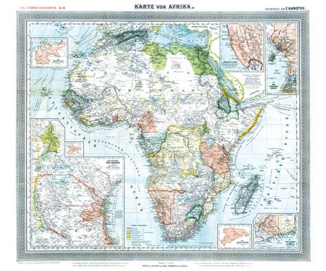 Afrika 1890 Reprint Historische Landkarten Historical Maps