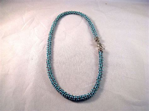 Items Similar To Turquoise Seed Bead Rope Necklace On Etsy Beaded