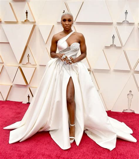Cynthia Erivo Is Spectacular In Dramatic White Gown With Sexy Slit At