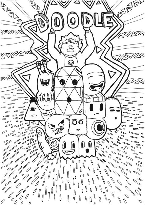 Color the pages with them and that is also called a mother and child bonding. Doodle art to print - Doodle Art Kids Coloring Pages