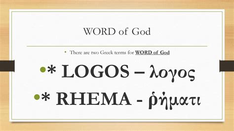 Rhema Word And Logos Word Lifestylepowen