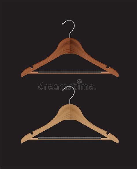 Wooden Coat Hanger Stock Vector Illustration Of Retail 124647440