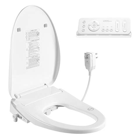 electronic bidet toilet seat instantaneous water heating heated seat elongated livingbasics™