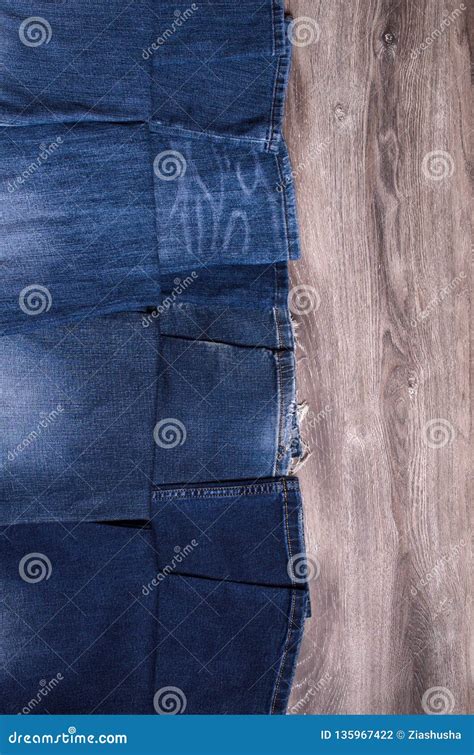 Denim Blue Jeans Stock Photo Image Of Modern Blank 135967422