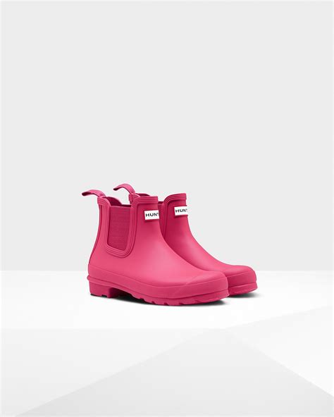Hunter Womens Original Chelsea Boots Bright Pink Us 10 Chelsea