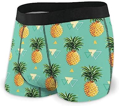 Hangdachang Mens Underwear Breathable Pineapples Mens Boxer Briefs