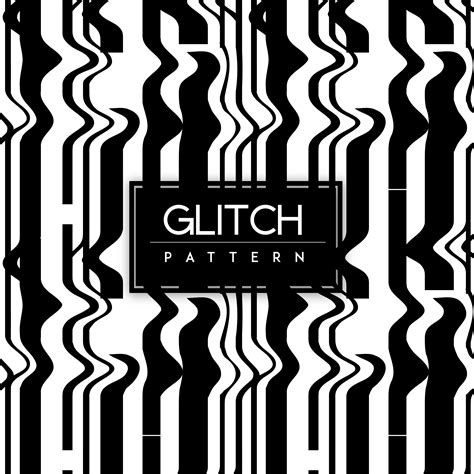 Black And White Glitch Seamless Pattern Background 668875 Vector Art At
