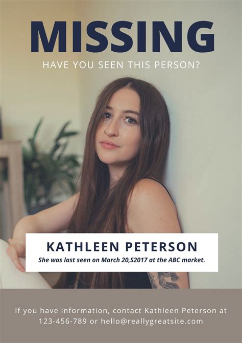 missing person template free