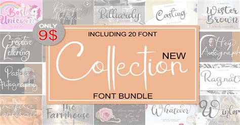 New Collection Script Font Bundle Bundle · Creative Fabrica