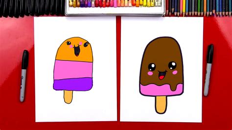 How To Draw A Cartoon Popsicle Art For Kids Hub
