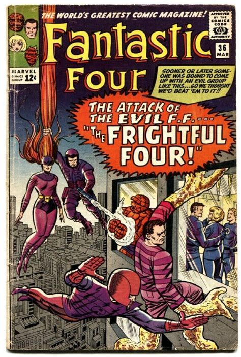 Fantastic Four 36 1965 Marvel Frst Appeaqrance Medusa Frightful Four