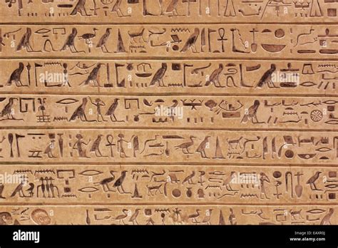 Egyptian Hieroglyphics Stone Background Stock Photo Alamy