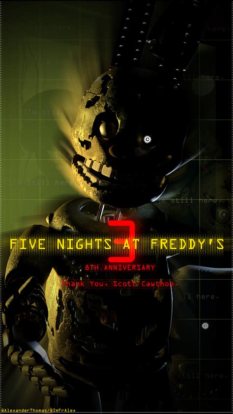 Happy 8th Anniversary Fnaf 3 Rfivenightsatfreddys