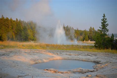 Grotto Fountain Geyser Signals The Beginning Of The Eruption For The