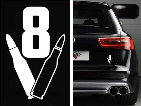 V8 Bullet Window Decal Sticker For Cars And Trucks Custom Made In The