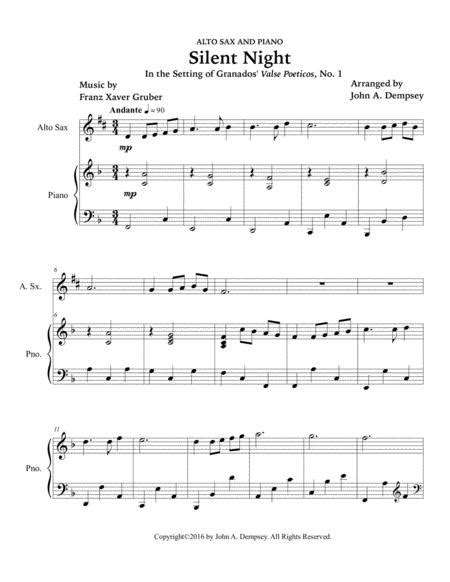 Silent Night Alto Sax And Piano Sheet Music Pdf Download