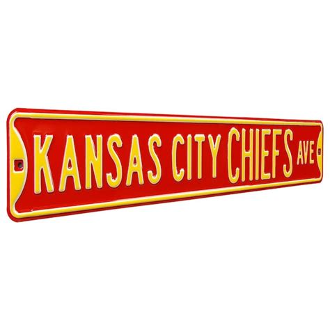 Authentic Street Signs Kansas City Chiefs 6 In X 36 In Metal Blank Sign