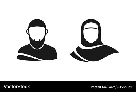 Muslim Icons Royalty Free Vector Image Vectorstock