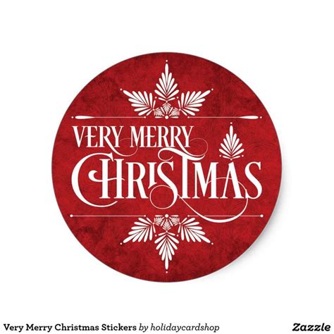 Very Merry Christmas Stickers Zazzle Christmas Stickers Merry