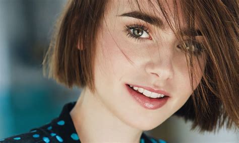 Wallpaper Face Women Model Red Lily Collins Mouth Nose Emotion