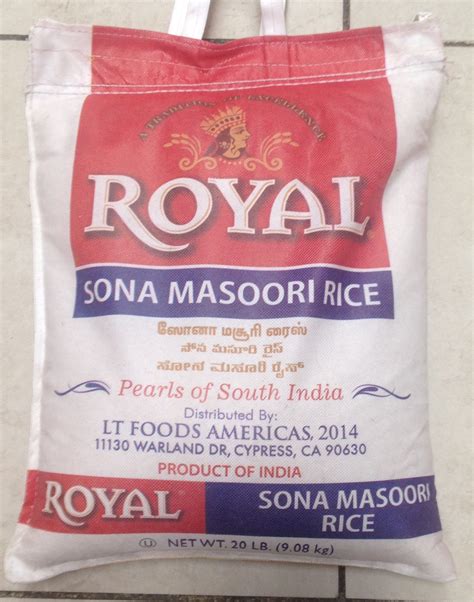 Royal Sona Masoori Rice 20 Lb 9 Kg