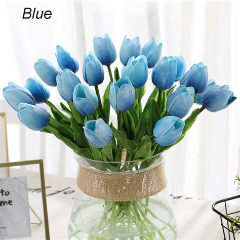 artificial tulips real touch fake flowers artificial tulips flowers arrangement bouquet for home