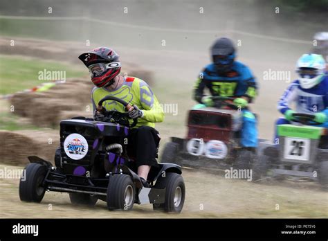 Somerset Uk 9 June 2018 Red Bull Cut It Lawn Mower Racing Event In